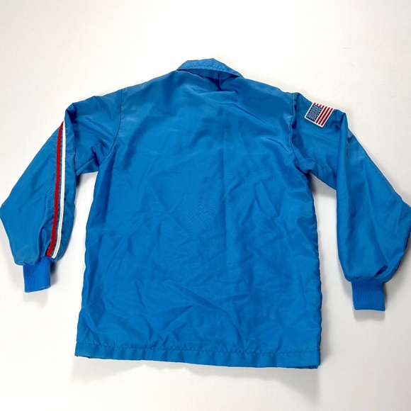 VTG Chrysler Lined Nylon Jacket Blue Small Snap Up Great Lakes Staff Auto Plant - Picture 8 of 9
